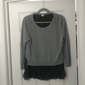 Anthropologie Gray Blouse
